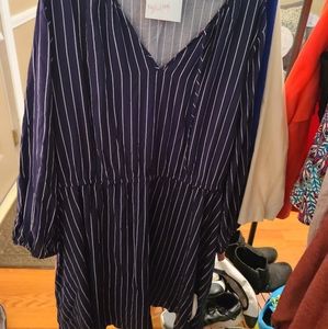 Old navy blue and white dress